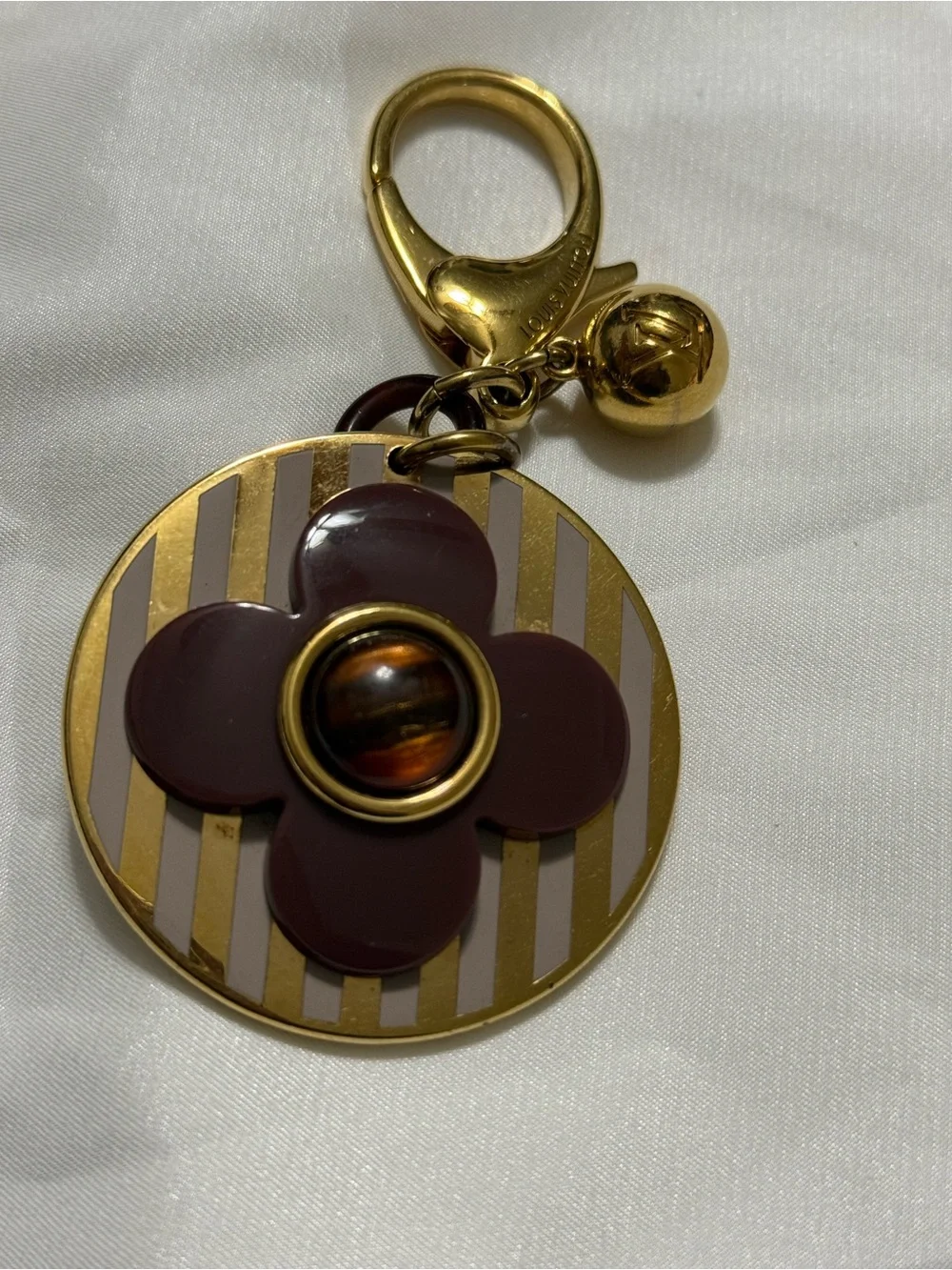 Louis Vuitton Purple Floral Bag Charm Includes box dust bag and shopping bag
